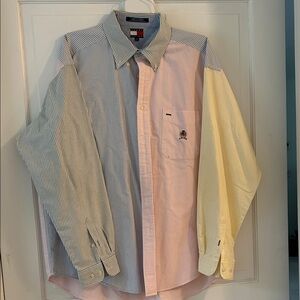 Tommy Hilfiger Men's Pastel Striped Button-Down Shirt